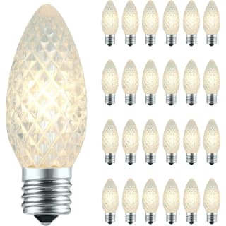 Warm white C9 faceted LED bulb with E17 base, 25 pack