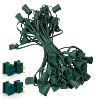 Coil of green C9 socket wire with male and female SPT-2 quick plugs