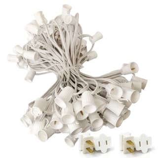 Coil of white C9 socket wire with male and female SPT-2 quick plugs