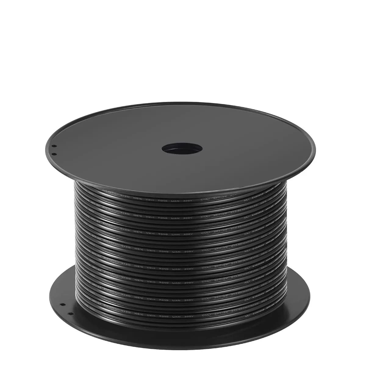 250 ft spool of black 18 AWG SPT-2 extension wire