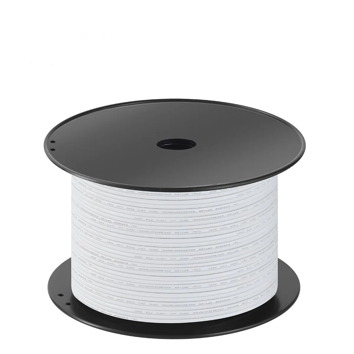 250 ft spool of white 18 AWG SPT-2 extension wire