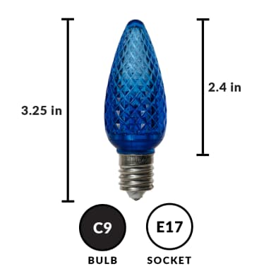 C9 Faceted Bulb (BLUE) - product image