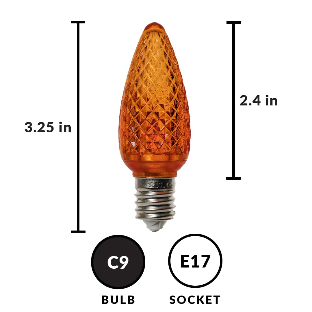 C9 Faceted Bulb (ORANGE) - product image