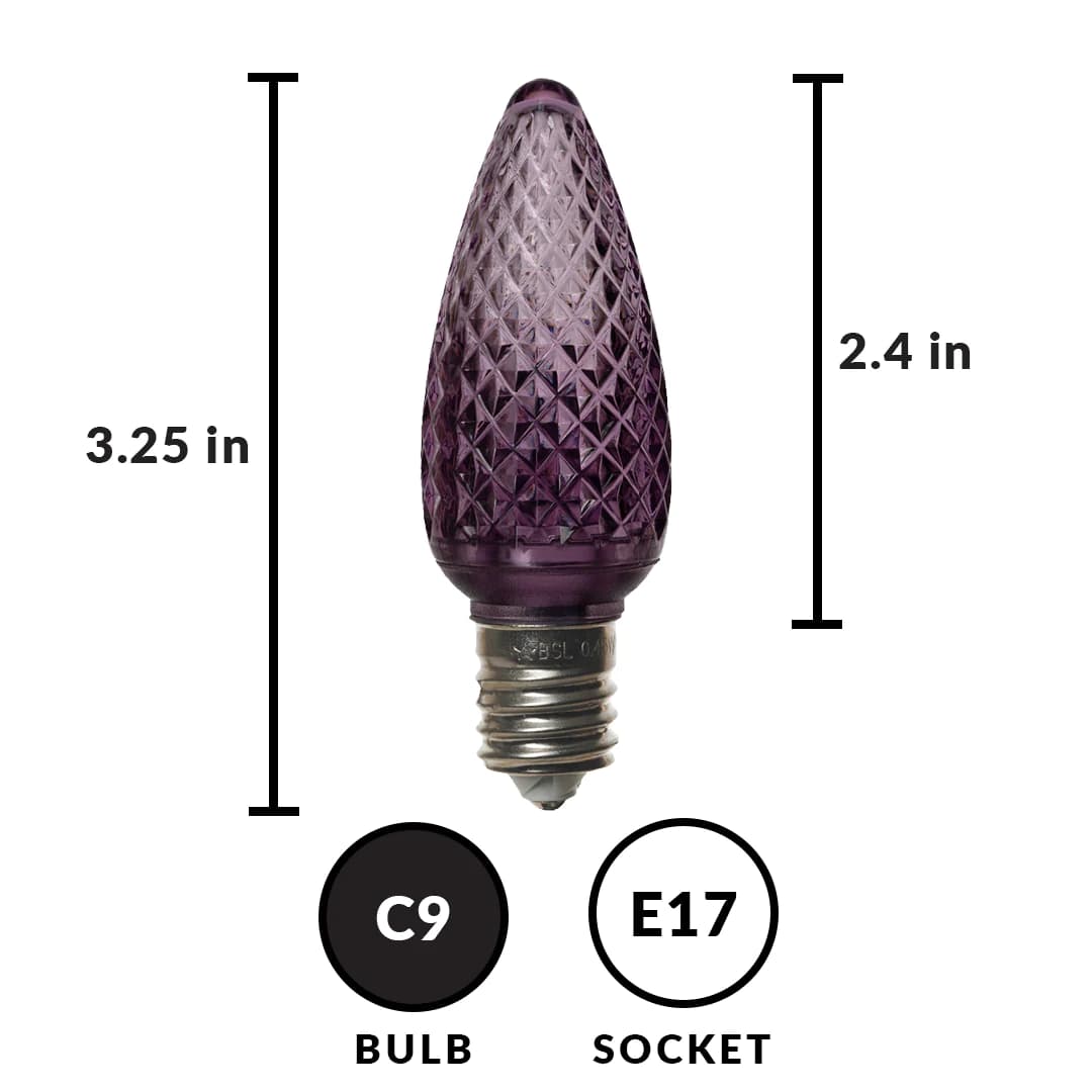 C9 Faceted Bulb (PURPLE) - product image