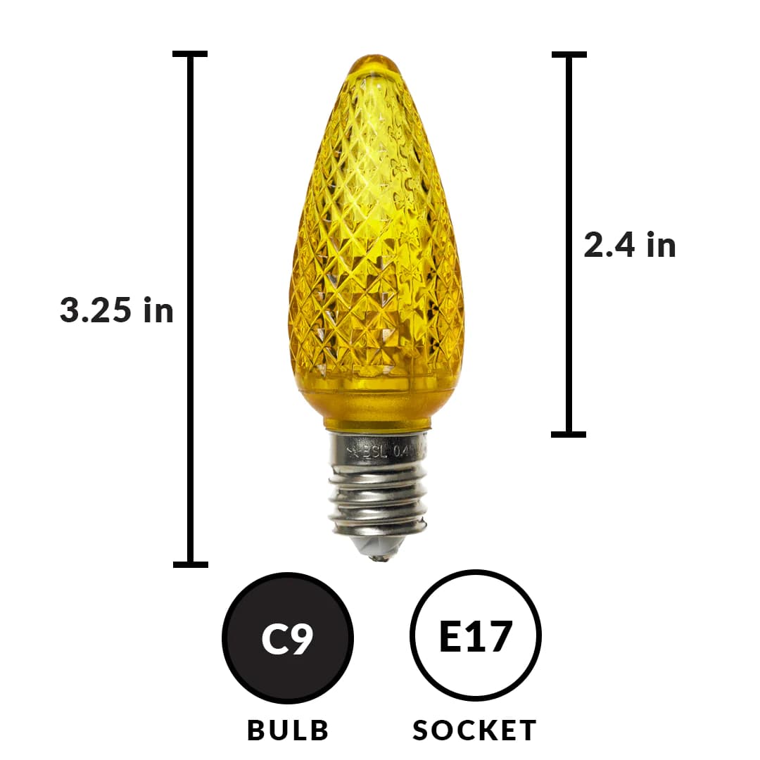 C9 Faceted Bulb (YELLOW) - product image
