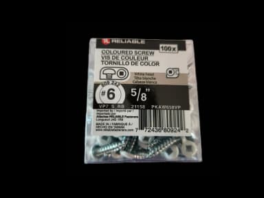 5/8" White Soffit Screws - product image